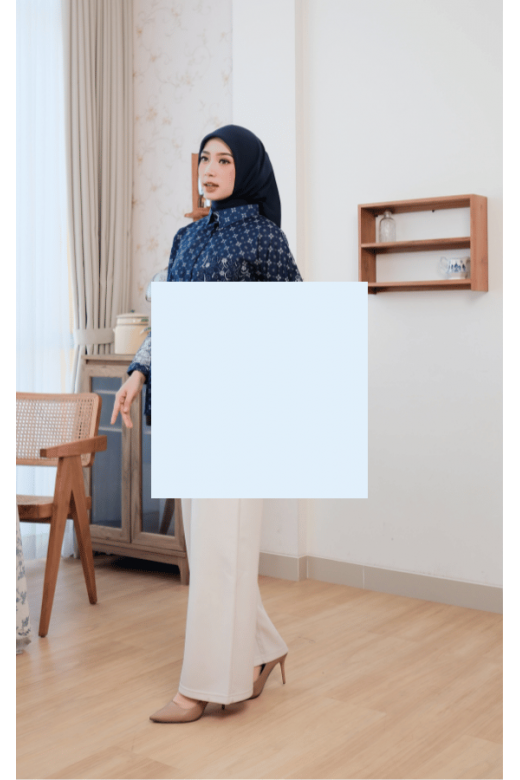 Sora Blouse Navy - Atasan Batik Wanita